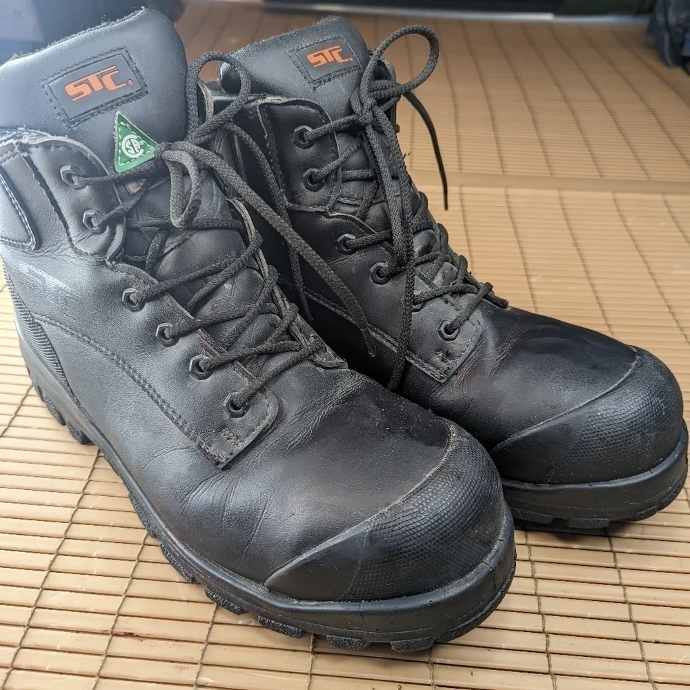 STC 21982-7 Size 13 Men's 6 In Work Boot Steel Toe Work Boot, BlackWith a splas